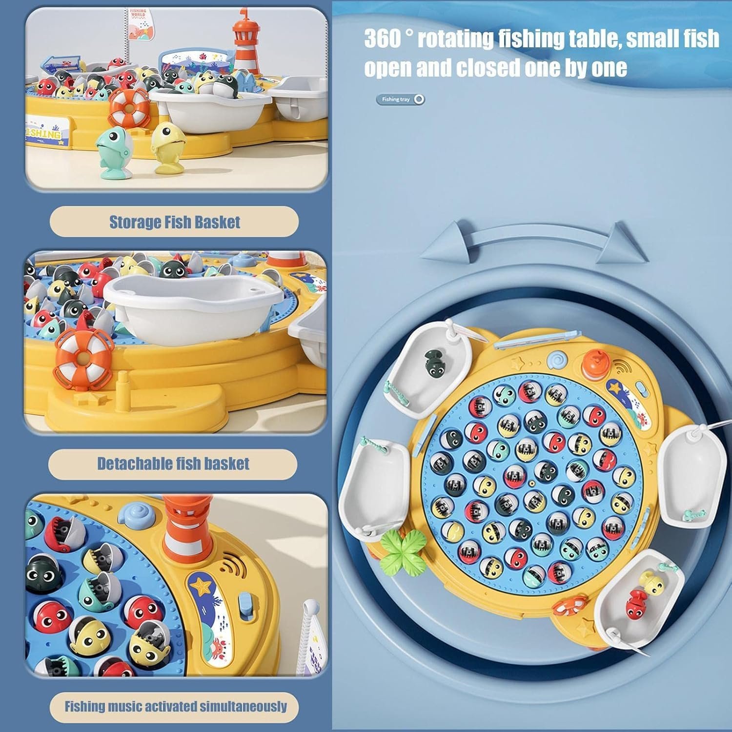 Fishing Game Board Games | Fun Playing Items Indoor Pack with Engaging Fish Catching Game for Kids & Smart Fishing Game for Kids 3-5 Years | Indoor Games Including Cute Fish Toys - Image 9