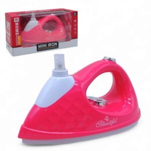 248518 Automatic Mini Iron Toy for Kids with Spray & Vibration | Pretend Play Electric Iron Toy | Interactive Household Role Play Toy for Boys & Girls | Mini Washing & Cleaning Activity Toy Gift