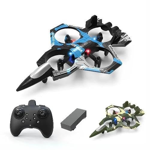 Remote Control Fighter Jet Drone for Kids & Adults | 2.4GHz RC Airplane with LED Lights & Stable Flight | Easy Control Rechargeable Flying Toy with ABS Plastic Body | RC Aircraft Gift