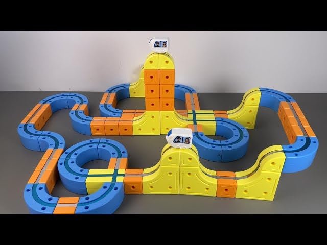 Magnetic Train Track Set for Kids | 60-Piece Flexible 3D Magnetic Monorail Track with Motorised Train | DIY Gravity-Defying Race Track Building Toy | Creative Construction Track Set for Boys & Girls - Image 8
