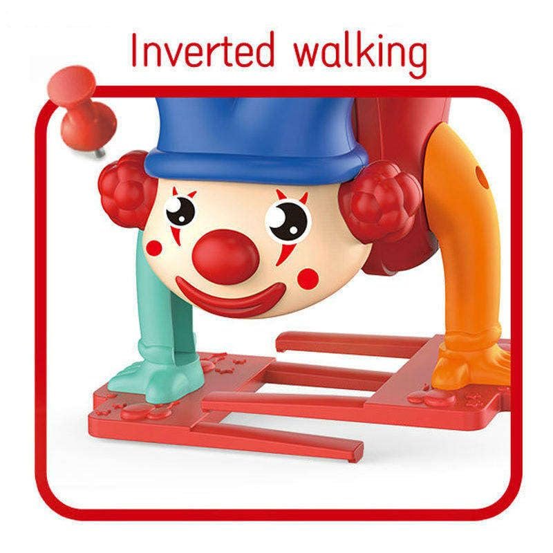 Dancing Upside Down Clown Toy for Kids with Flashing Lights & Music | Circus Handstand Action Toy | Interactive Early Learning & Thinking Fun Toy for Toddlers & Children | 12 Months+ - Image 4