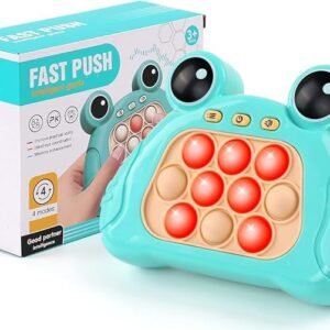 Version 1.0.0 Quick Push Electronic Light-Up Pop Fidget Game for Kids & Adults | Sensory Puzzle Toy with Light & Sound Effects | Interactive Concentration & Reaction Training Game
