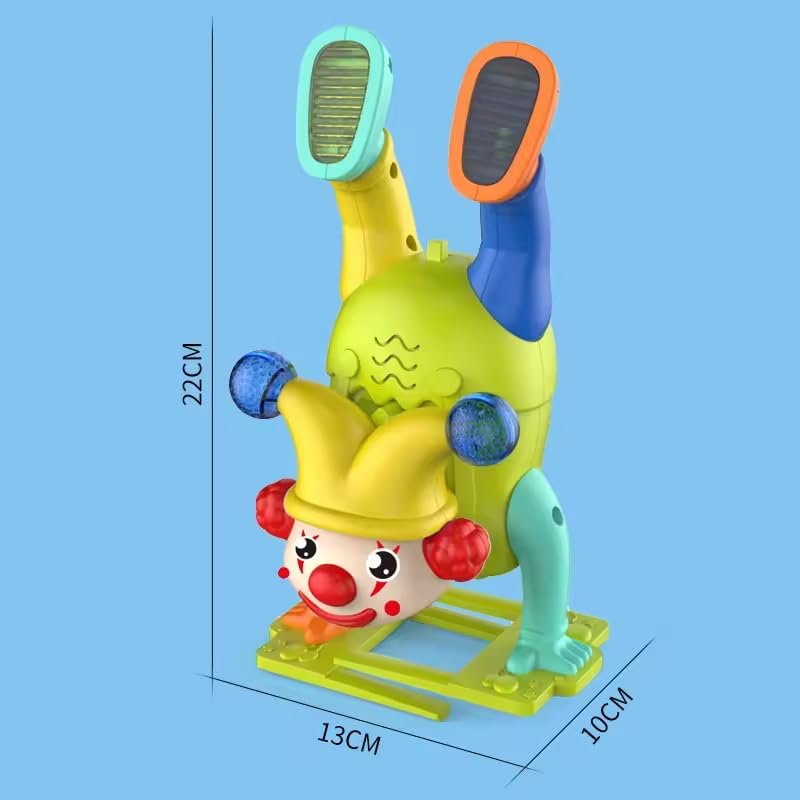 Dancing Upside Down Clown Toy for Kids with Flashing Lights & Music | Circus Handstand Action Toy | Interactive Early Learning & Thinking Fun Toy for Toddlers & Children | 12 Months+ - Image 2