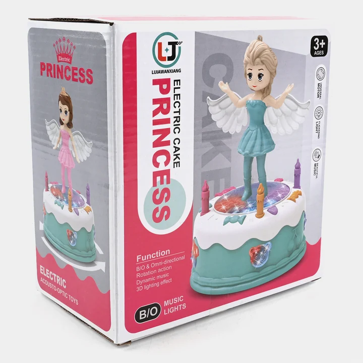 Universal Electric Cake Princess Toy with 3D Light & Music | Interactive Battery Operated Princess Cake Toy | Colorful Musical Light-Up Pretend Play Toy for Kids | Birthday Gift for Girls - Image 5