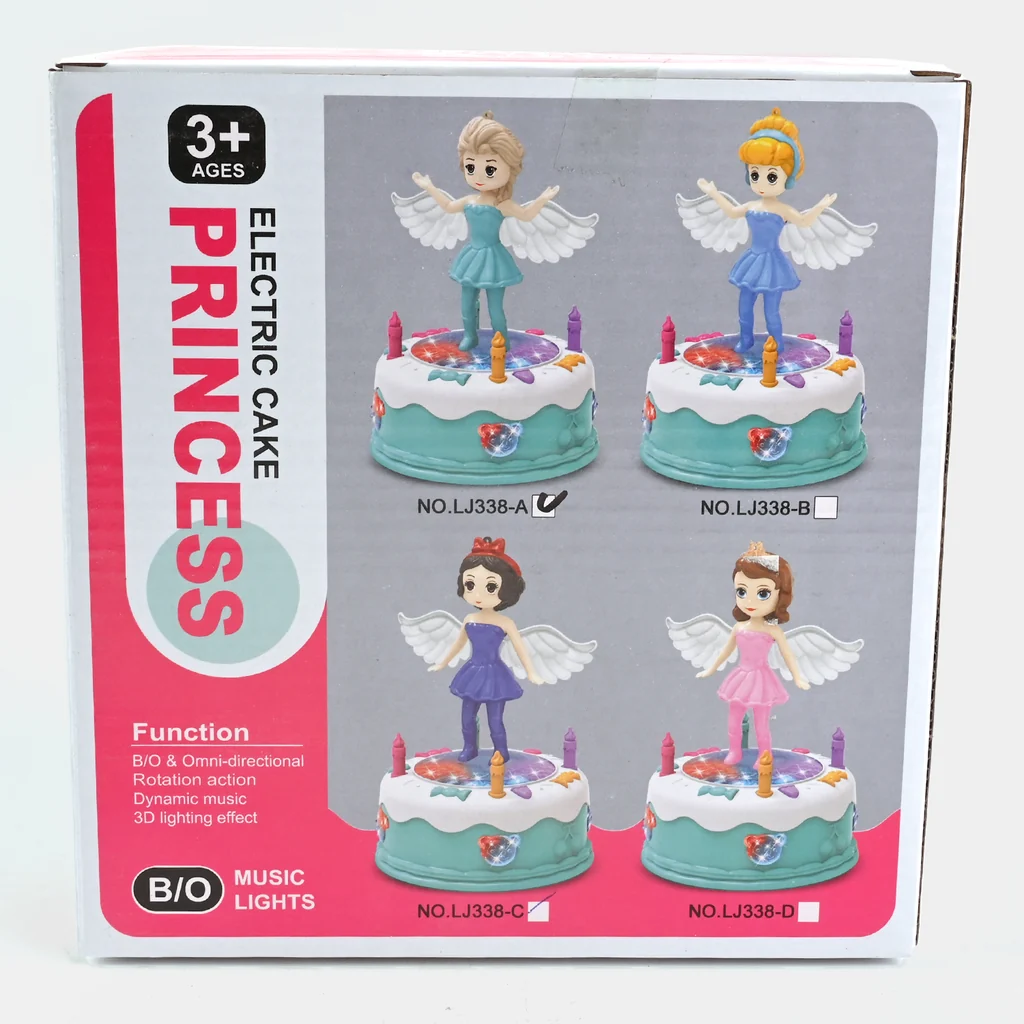 Universal Electric Cake Princess Toy with 3D Light & Music | Interactive Battery Operated Princess Cake Toy | Colorful Musical Light-Up Pretend Play Toy for Kids | Birthday Gift for Girls - Image 3
